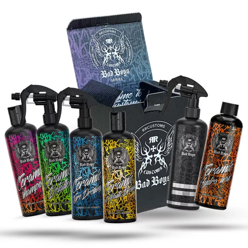 CERAMIC Detailing Box - Kompletní keramická sada na umytí a údržbu exteriéru auta Bad Boys by RRCustoms