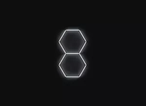 Kompletní LED hexagonové světlo, 2 ks 97 x 168 cm, studená bílá 6500 K