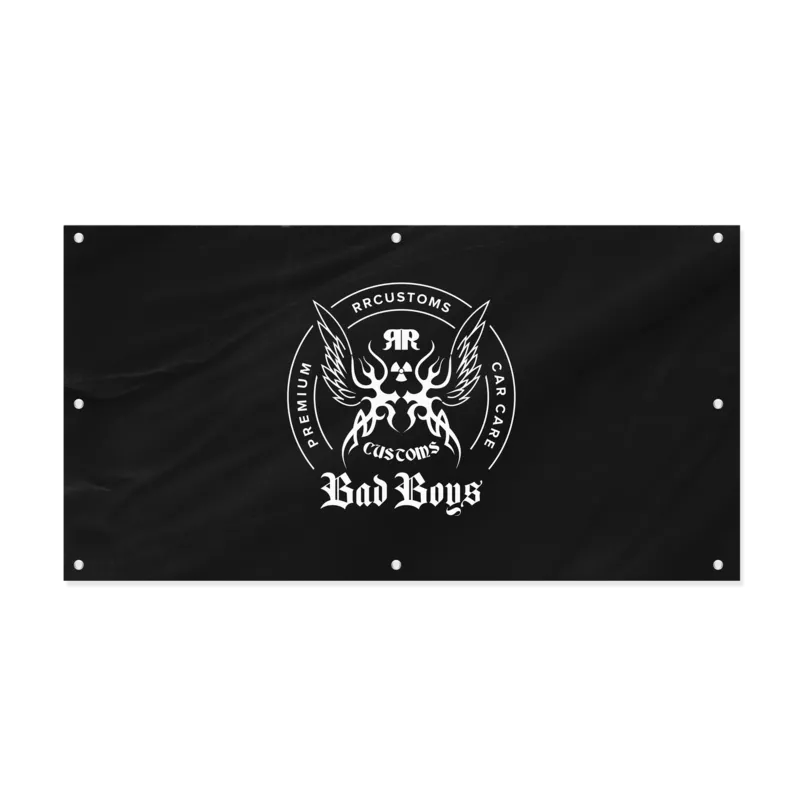 Garage Banner 79cm x 150cm Bad Boys by RRCustoms